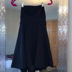 Express strapless flare dress